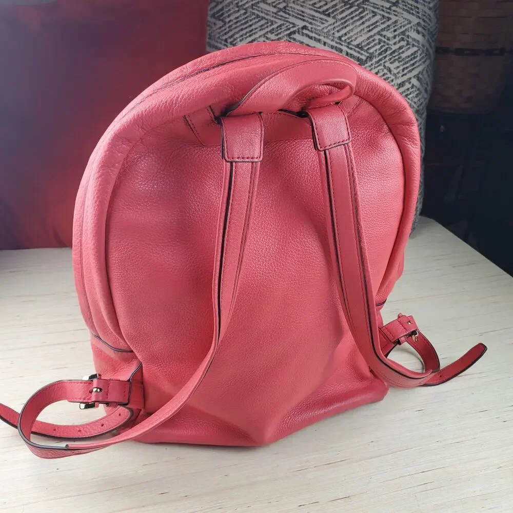 MICHAEL KORS | Jet Set | Pink Watermelon | Pebbled Leather | Backpack